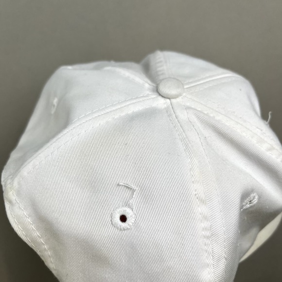 Vintage Hopkins University Hat Cap Snapback White The Game Bar Script Logo 90s - Picture 9 of 9